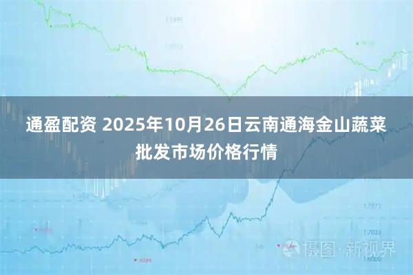 通盈配资 2025年10月26日云南通海金山蔬菜批发市场价格行情