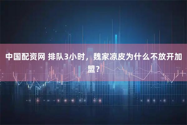 中国配资网 排队3小时，魏家凉皮为什么不放开加盟？